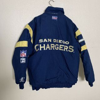 Vintage Logo Athletics San Diego Chargers Puffer Jacket No Hood Size Large