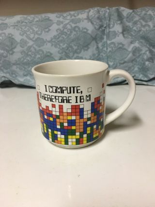 Coffee Mug Ibm Vintage I Compute,  Therefore I B M