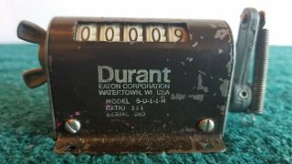 Vintage Durant 5 - D - 1 - 1 - R Mechanical Counter 5 Digits Ratio 1:1 C5