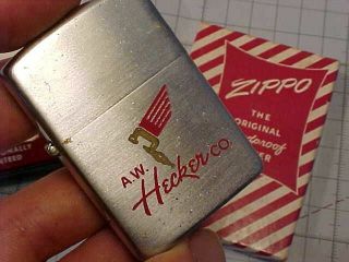 VINTAGE A.  W.  HECKER CO CLEVELAND OHIO FULL SIZE ZIPPO LIGHTER 2