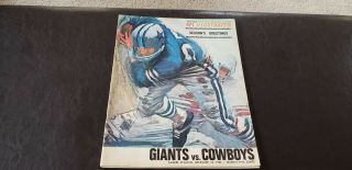 1966 Dallas Cowboys Ny Giants Nfl Illustrated Game Program Yankee Stadium