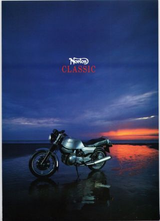 Norton Classic Rotary Brochure Prospekt,  1987