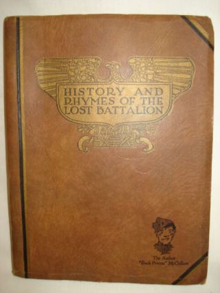 Vintage 1929 History And Rhymes Of The Lost Battalion By Buck Private Mccollum