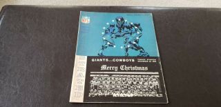 1965 Dallas Cowboys Ny Giants Nfl Illustrated Game Program Yankee Stadium