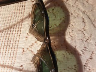 Vintage Green Old Safety Glasses Goggles with Side Shield 3