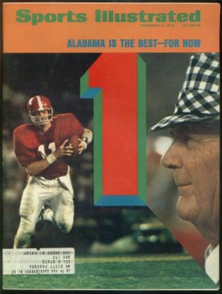 December 3,  1973 Paul Bear Bryant Alabama Crimson Tide Sports Illustrated
