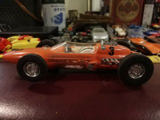 Vintage Slot Car Unknown Mfg Or Type Formula 1 1/24 Scale Indy 500 Orange