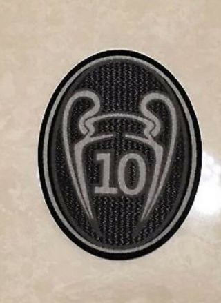 Uefa Champions League Trophy 10 Cup Patch Badge Parche For Real Madrid Jersey