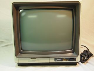 Vintage Zenith Data Systems Green Composite Display Computer Monitor Zvm - 123