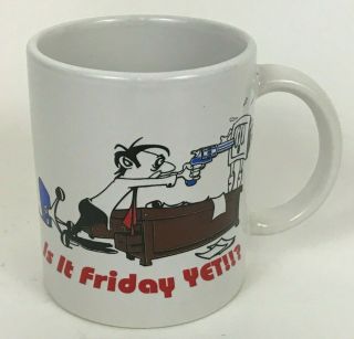 Is It Friday Yet ? Mr.  Mugs Vintage Funny Novelty Office Worker Coffee Mug