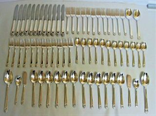68 Piece Set ETERNALLY YOURS Silverplate Flatware with Chest 1847 Rogers Bros 2