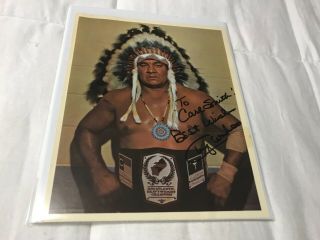Chief Wahoo Mcdaniel Autographed 8 X 10 Photo