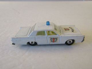 VINTAGE LESNEY MATCHBOX MERCURY POLICE CAR BLUE LIGHT No 55 OR 73 2
