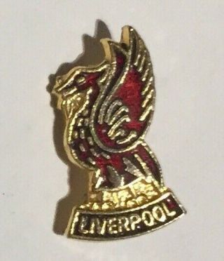 Liverpool Fc Vintage Enamel Pin Badge Red Liver Bird