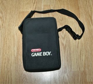 Vintage Nintendo Game Boy Carrying Storage Case Black Zippered Nylon
