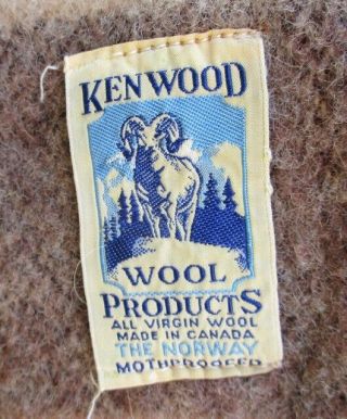 Vintage Lake Temagami Kenwood 100 Virgin Wool Plaid Blanket Canada The Norway