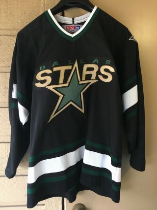 Dallas Stars Ccm Vintage Nhl Licensed Hockey Jersey Size Large