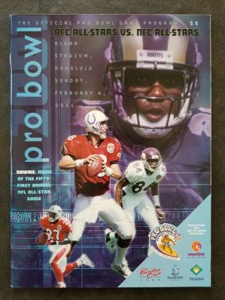 2001 Pro Bowl Game Program Aloha Stadium Honolulu Hawaii