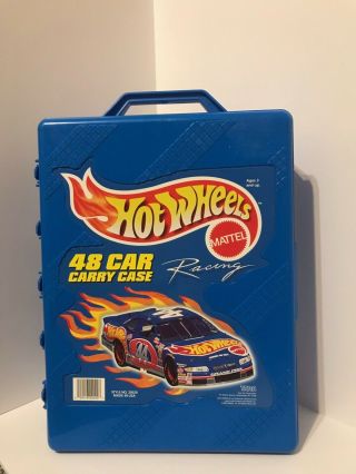 Vintage 1999 Mattel Hot Wheels - 48 Car Carry Case 20020 Box In Blue