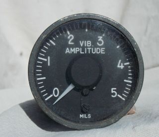 Vintage Airliner Vibration Amplitude Indicator Gauge Instrument Aircraft Part