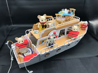 Calico Critters Sylvanian Families Marita May Boat Decorated Almost Complete