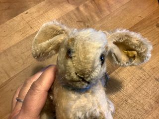 Antique Vintage Steiff Jointed Bunny Rabbit W/ Id 5”tall Loved Darling