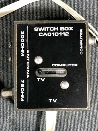 Atari 2600 TV Computer Switch Box CA010112 300 OHM 75 OHM Vintage 2