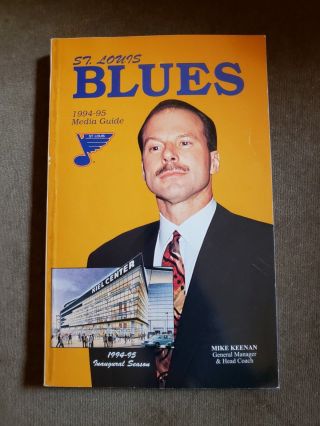 1994 - 95 St Louis Blues Hockey Media Guide Nhl Hull Shanahan