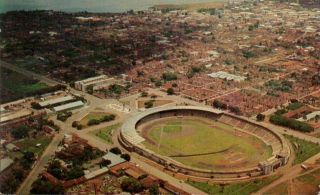 Vintage Postcard " Stadium Nacional " Nicaragua Amateur Baseball World Series