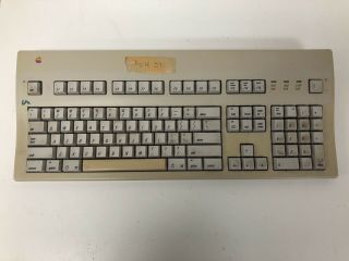 1989 Vintage Apple Extended Keyboard Ii Model M3501 With Cable