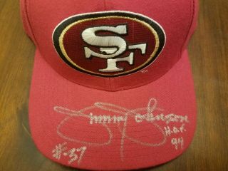 49ers Jimmy Johnson Autographed Hat