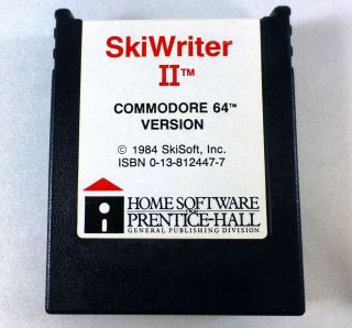 Commodore 64/128: Skiwriter Ii - C64 Rare Cartridge - - Skisoft