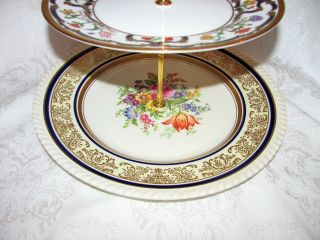 Custom Three Tier Cake Stand Made With Vintage Plates 2