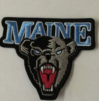 Maine Black Bears Vintage Style Iron On Patch 3.  5 X 3 "
