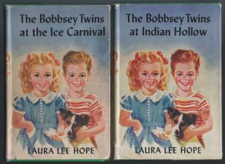 Vintage Bobbsey Twins 2 Hb W/dj Indian Hollow & Ice Carnival Hope 1940 Ages 6 - 10