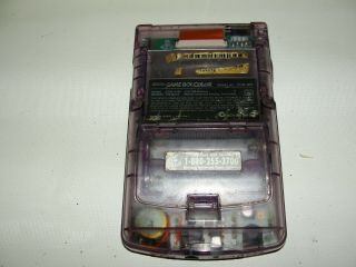 Vintage Video Gaming Nintendo Gameboy Game Boy Color Purple Parts AsIs 3