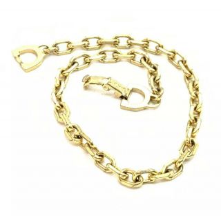 Vintage Gold Tone Chain Link Signed Christian Dior Bracelet 7”