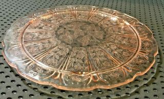 Vintage Pink Depression Glass,  Jeanette - Cherry Blossom Footed Cake Plate