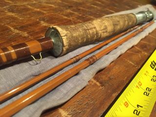 Vintage Bamboo Split Cane Fly Rod,  8 