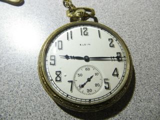 Vintage - ELGIN Pocket Watch - Gold Plated 12s - 1925 Comes with Imperial Knife 2