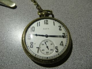Vintage - ELGIN Pocket Watch - Gold Plated 12s - 1925 Comes with Imperial Knife 3