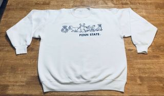 Mens Vintage Penn State University Nittany Lions Sweatshirt Xl