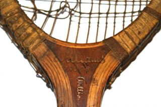 Vintage/antique wooden tennis racket Williams Auna,  France c 1910 - 1915 2