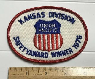 Union Pacific Kansas Division Safety Award Winner 1976 Embroidered Patch