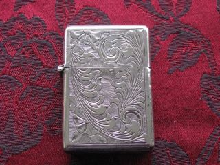 Vintage.  800 Silver Fancy Florentine Lighter W/zippo Insert