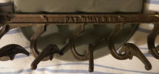 Antique May 5,  85 (1885) Cast Iron Wall Hanging Hat/coat Rack Or Modern Pot Rack