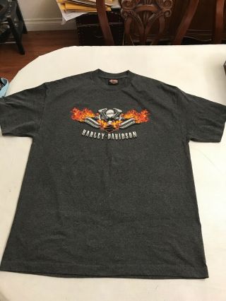 Harley Davidson “las Vegas Nevada” Gray Teeshirt Men’s Size L - Xl (euc)