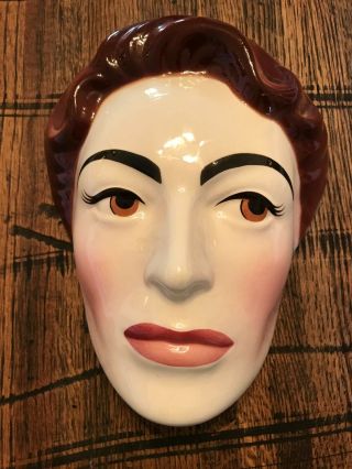 Clay Art Ceramic Face Wall Mask,  Joan Crawford By Clay Art San Francisco