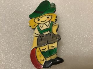 Vintage Girl Scout Pin Back,  Made In Germany