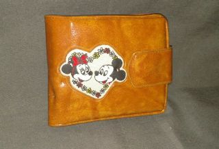 Vtg Walt Disney Productions Mickey Mouse Cowboy Vinyl Wallet